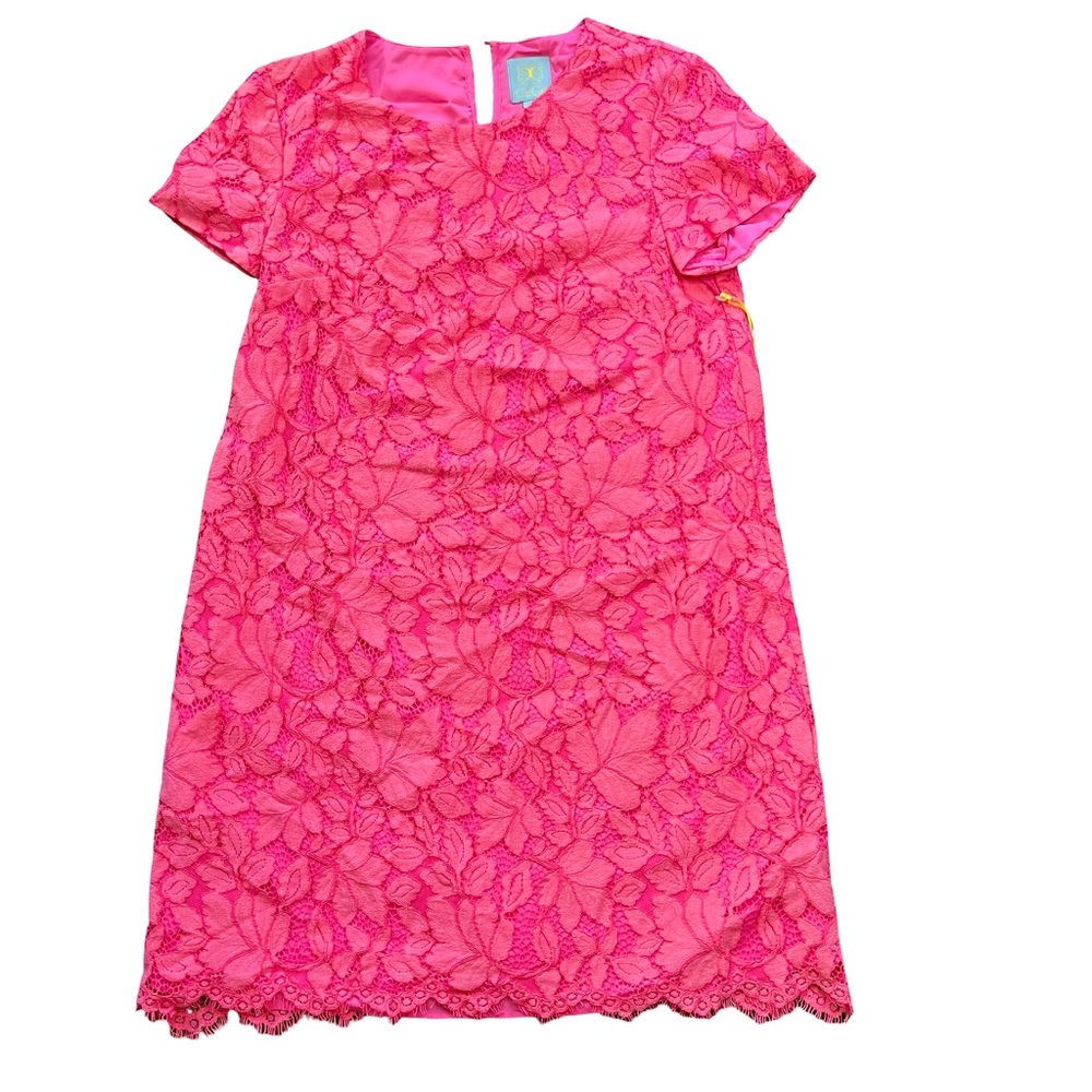 NWT CeCe Hot Pink Lace Floral Mini Dress Size 4